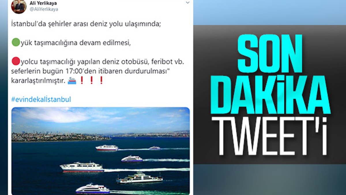 İstanbul'da deniz otobüsü ve feribot seferleri durduruldu