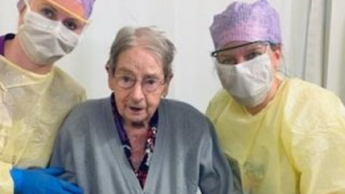 101 yaşındaki kadın koronadan kurtuldu