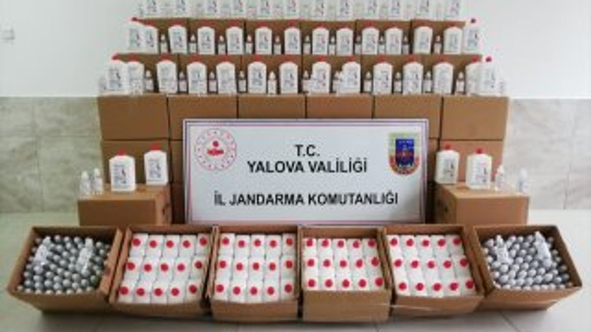 Yalova'da 2 ton 874 kg sahte dezenfektan ele geçirildi