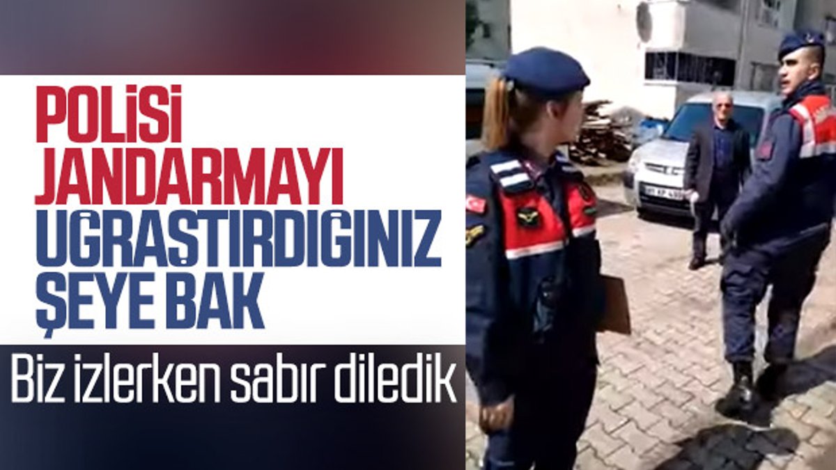 Trabzon'da jandarmaya engel olmaya çalıştılar