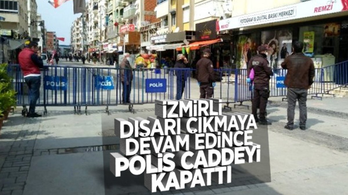 İzmir'in işlek caddesi barikatla kapatıldı