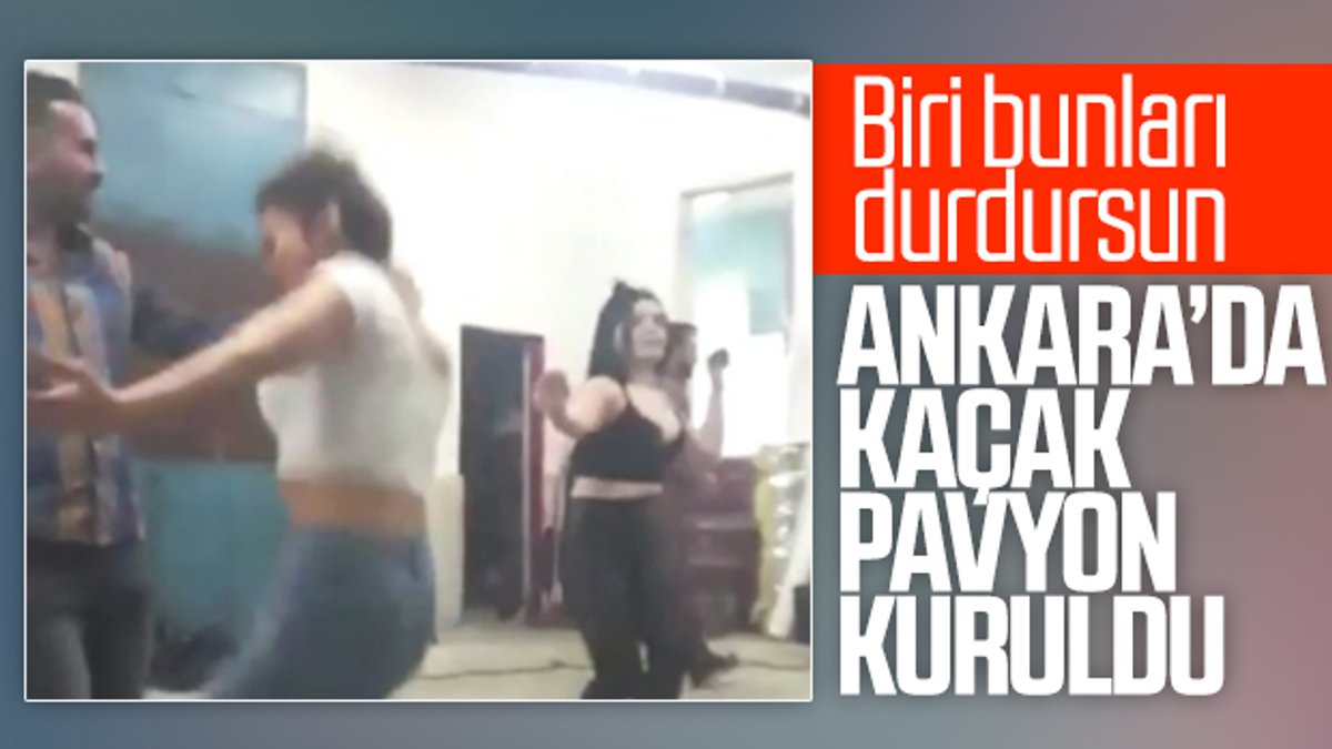 Ankara'da kaçak pavyon eğlencesi