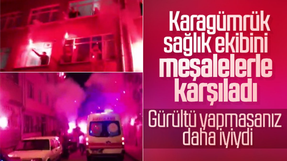 Karagümrük’te sağlık çalışanlarına taraftar gibi karşılama