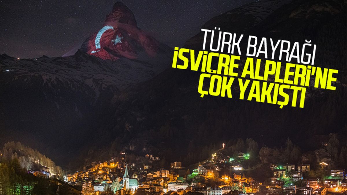 Türk bayrağı İsviçre Alpleri'nin zirvesinde