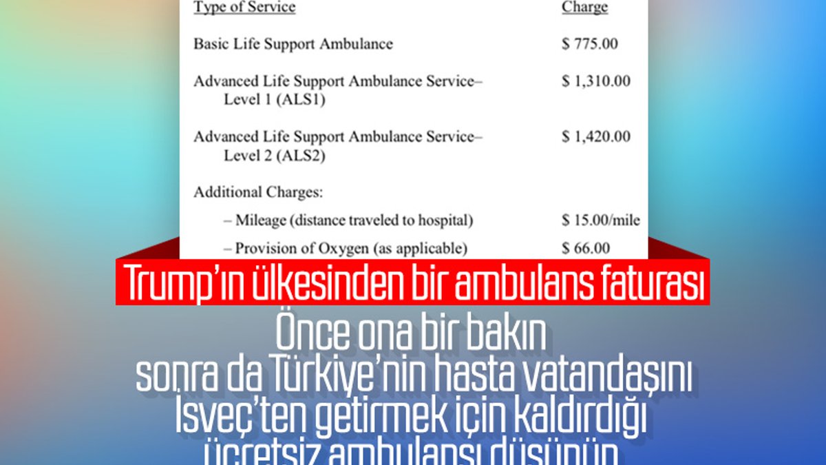 New York'ta ambulans çağırmanın bedeli 1420 dolar