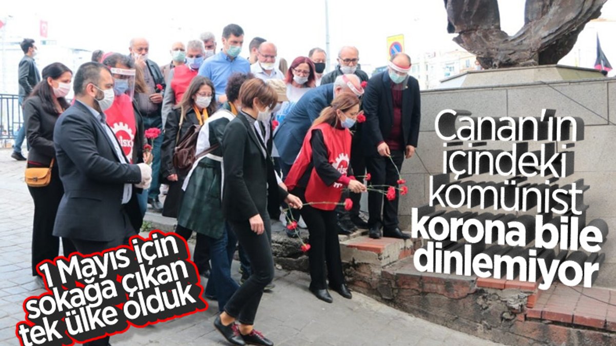 Taksim'de koronaya rağmen 1 Mayıs anması
