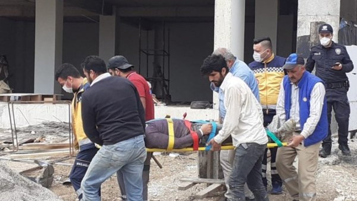 İşçi Bayramı'nda inşaat düşen işçi yaralandı