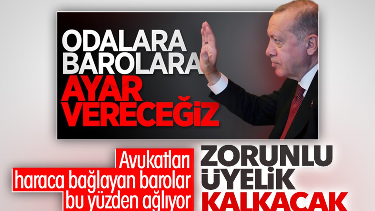 Erdoğan'dan kurmaylarına baro düzenlemesi talimatı