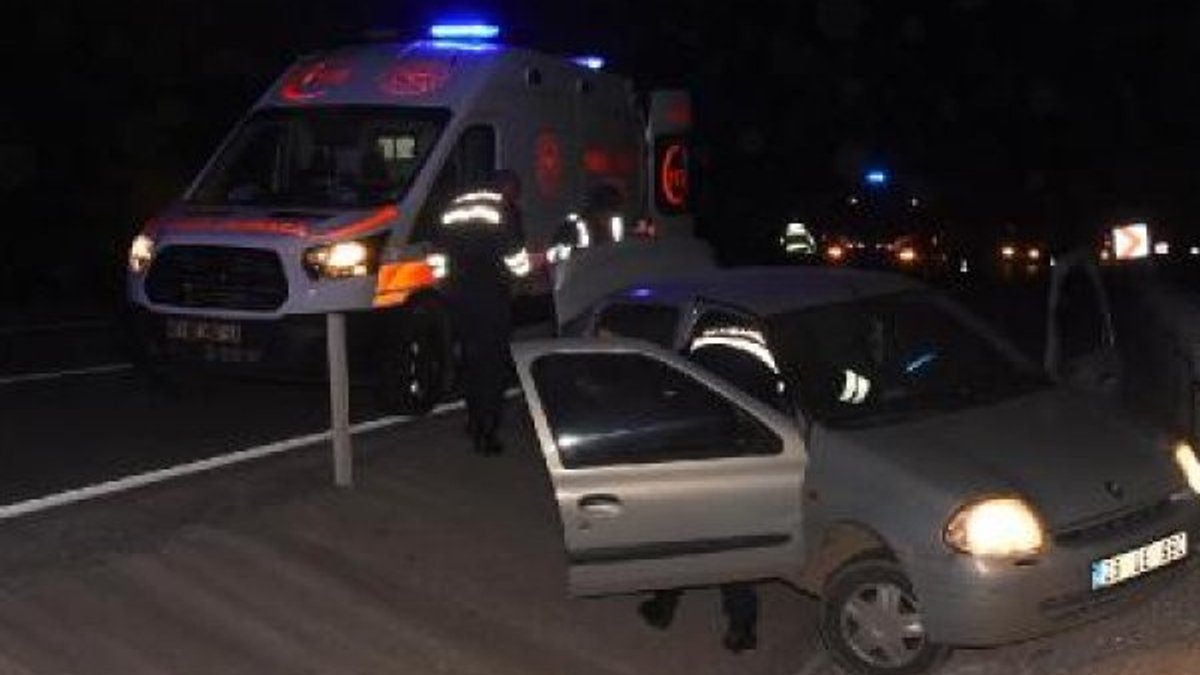 Kütahya'da otomobil yaban domuzuna çarptı: 2 yaralı