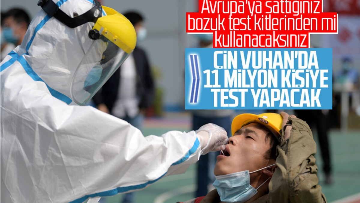 Vuhan'da 10 günde 11 milyon test yapılacak