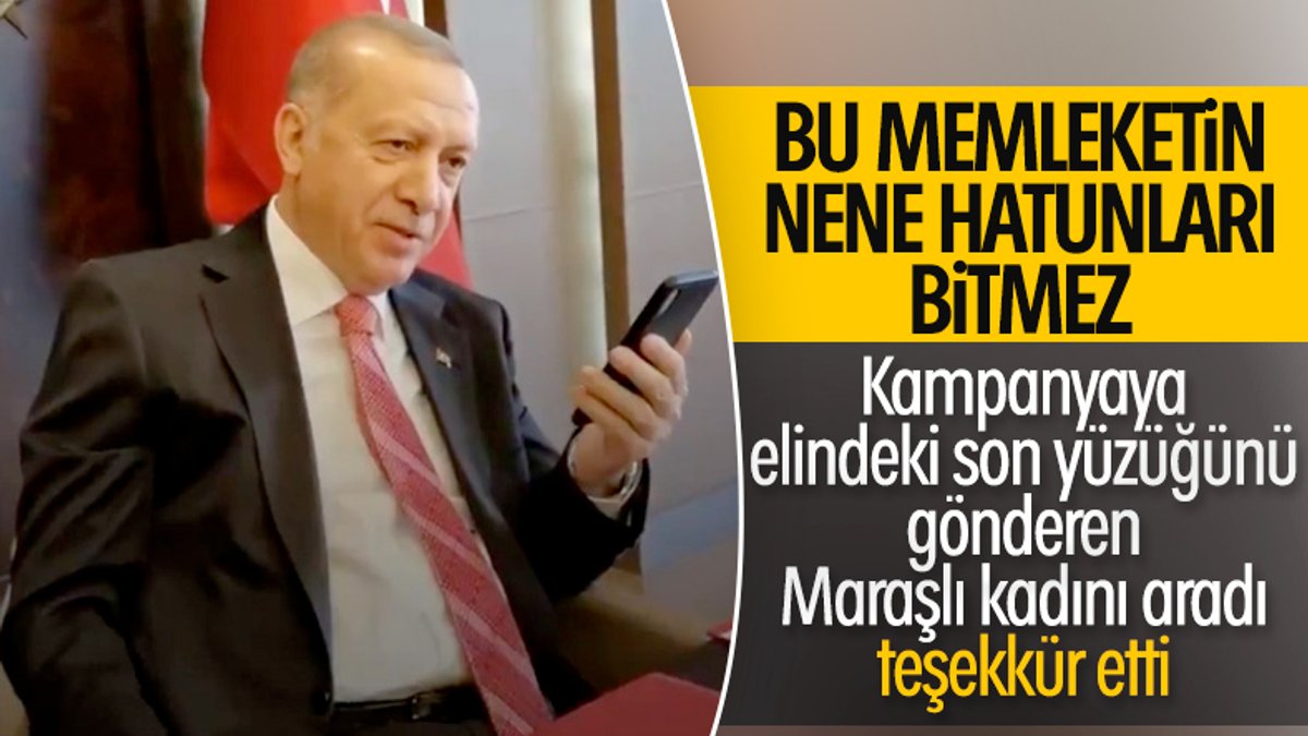 Cumhurbaşkanı Erdoğan, yüzüğünü bağışlayan vatandaşla görüştü