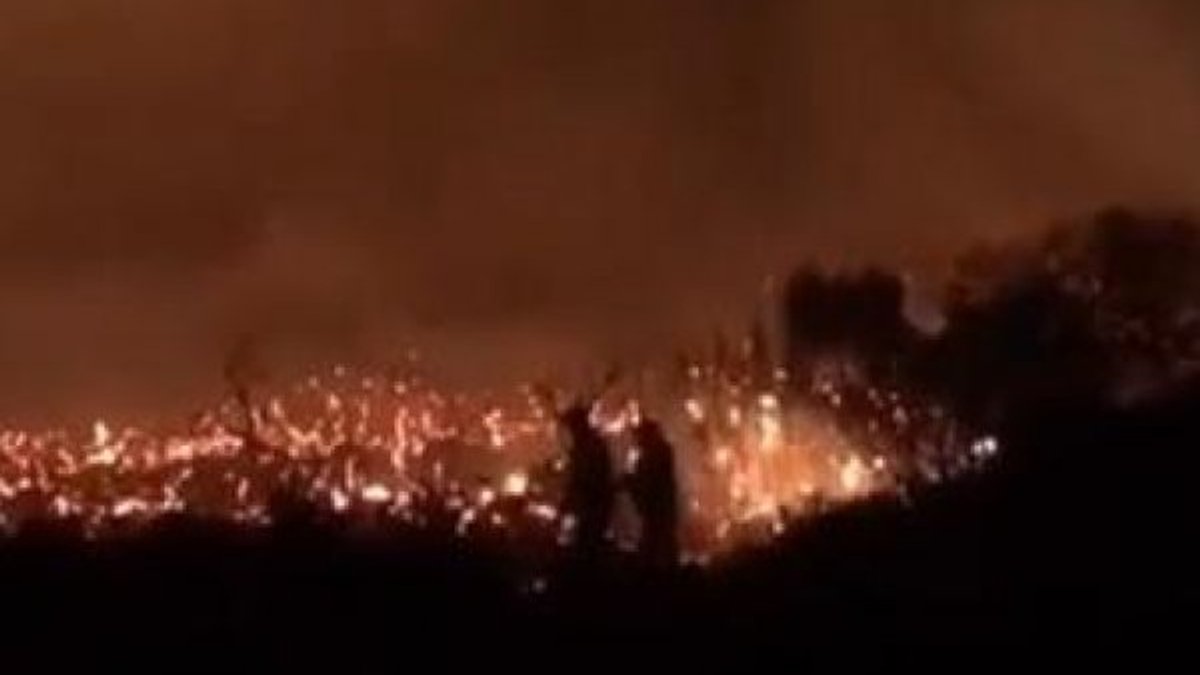 Kaş'ta gece saatlerinde orman yangını çıktı