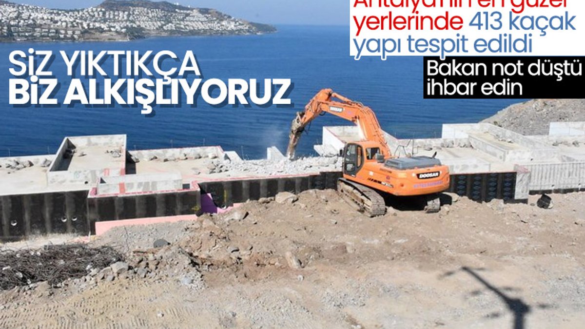 Antalya'da 413 imara aykırı yapı tespit edildi