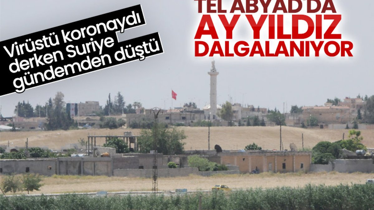 Tel Abyad’a iki Türk bayrağı asıldı