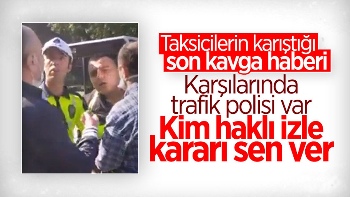 Bakırköy'de taksici-trafik polisi tartışması