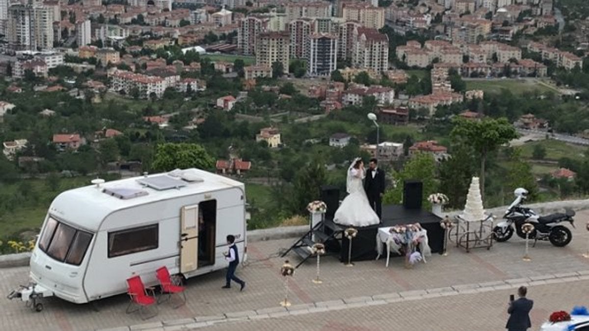 Kayseri'de arabalı düğün