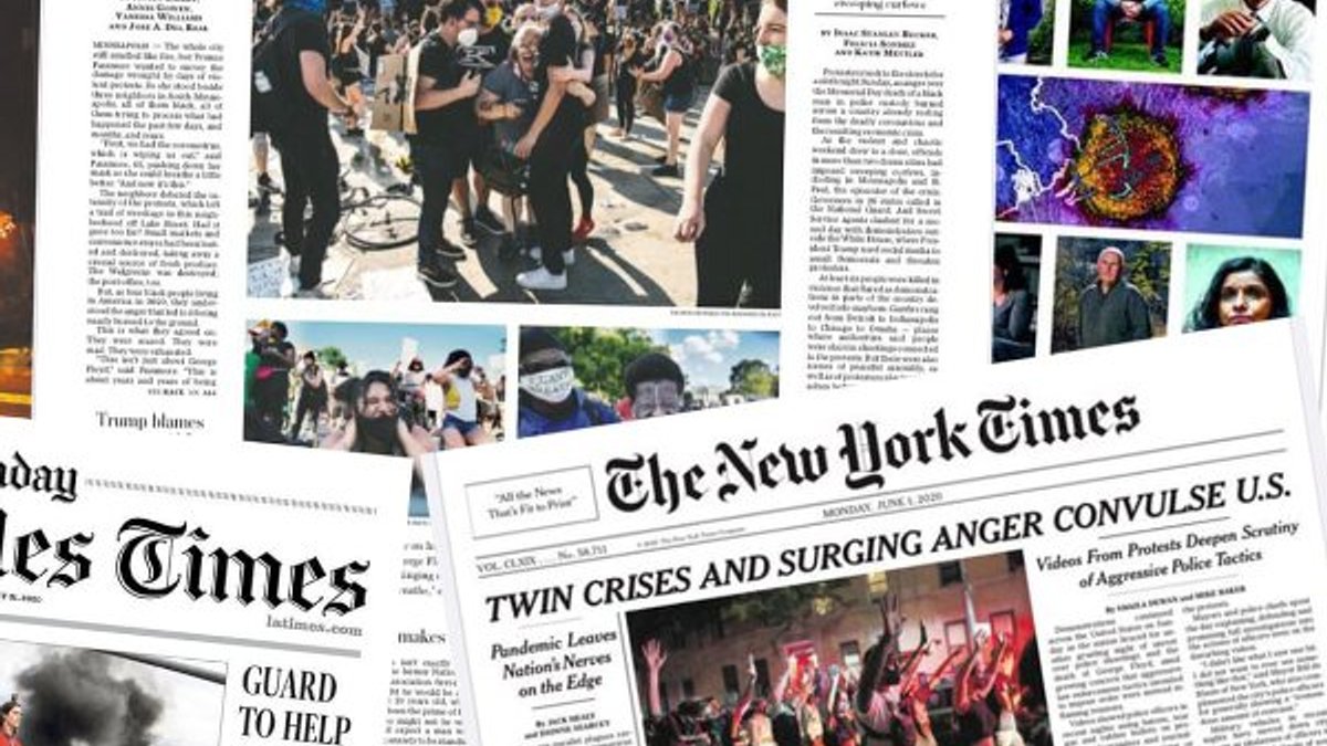 ABD basınında protesto manşetleri