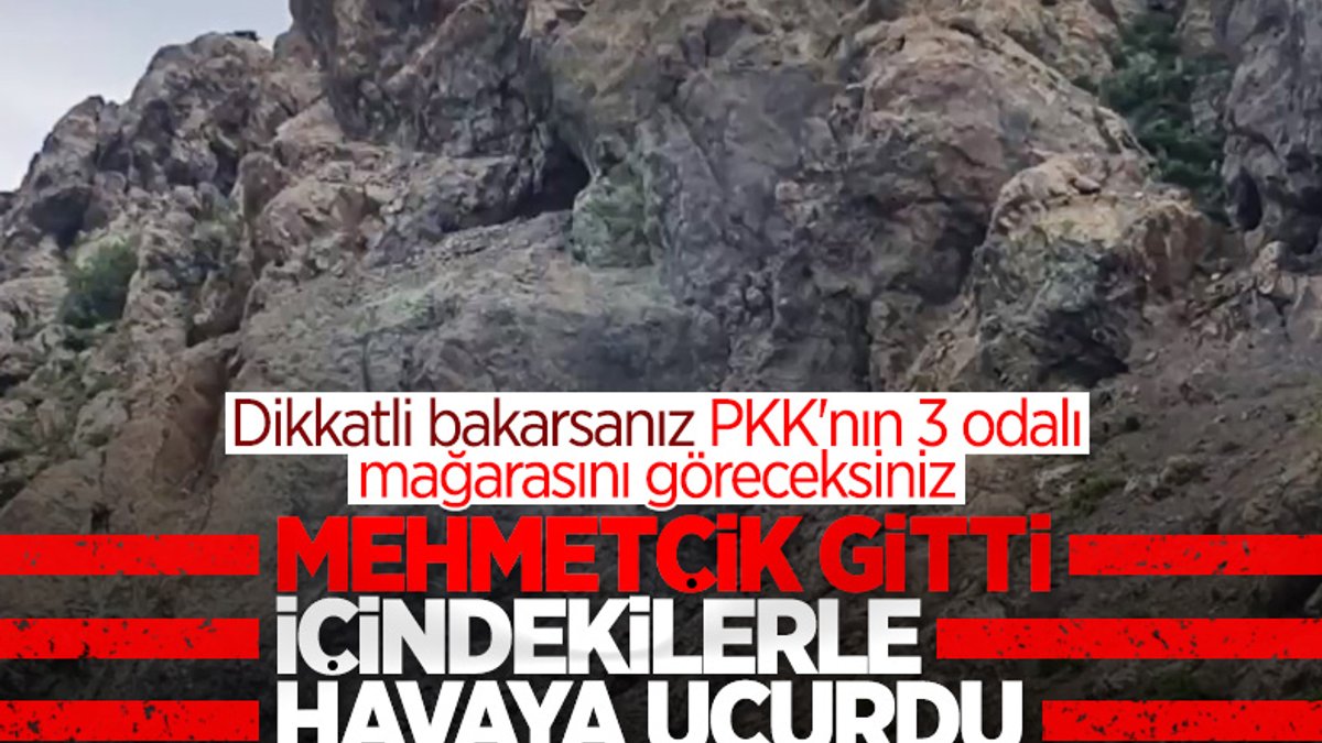 Hakurk'ta PKK'ya ait mağara yok edildi