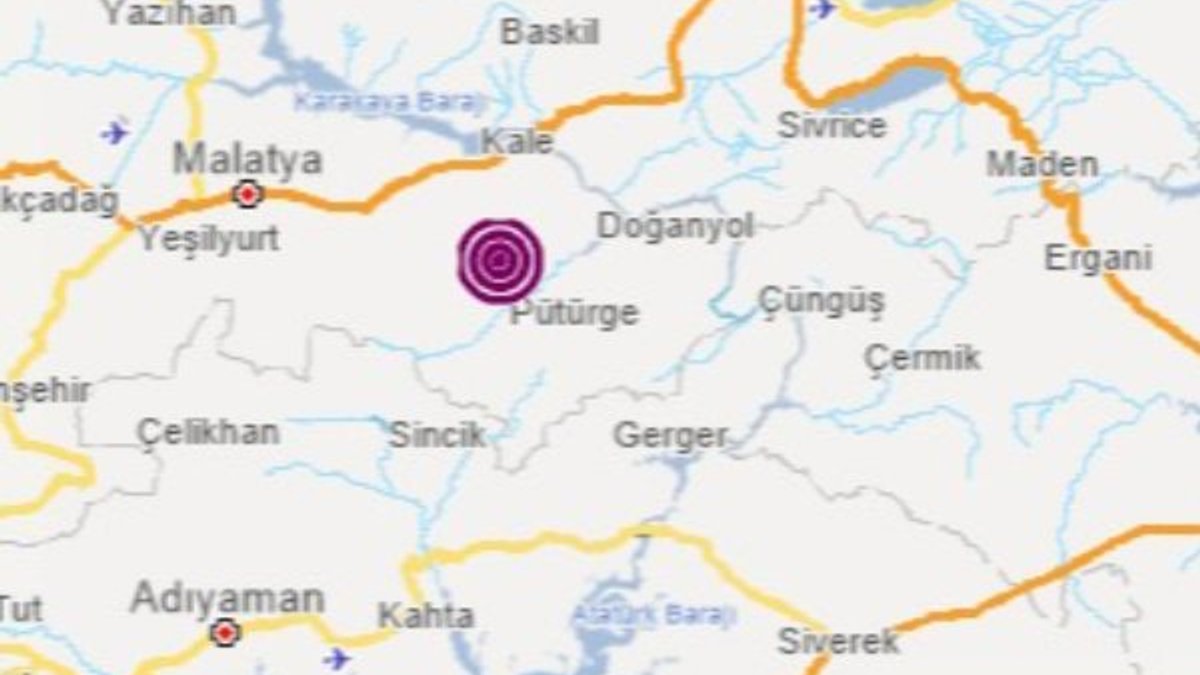 Malatya'da 5 büyüklüğünde deprem