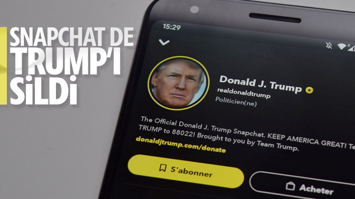 Snapchat, Donald Trump'ın reklamını yapmayacak