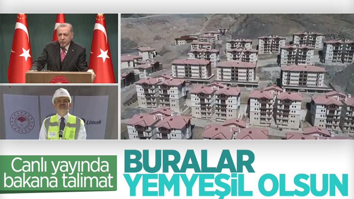 Cumhurbaşkanı Erdoğan, Yusufeli için yeşillendirme istedi
