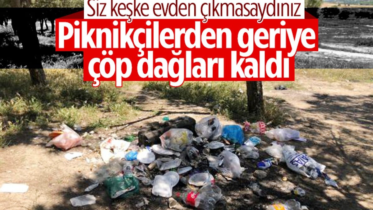 Arnavutköy'de piknik yapanlardan geriye çöpler kaldı