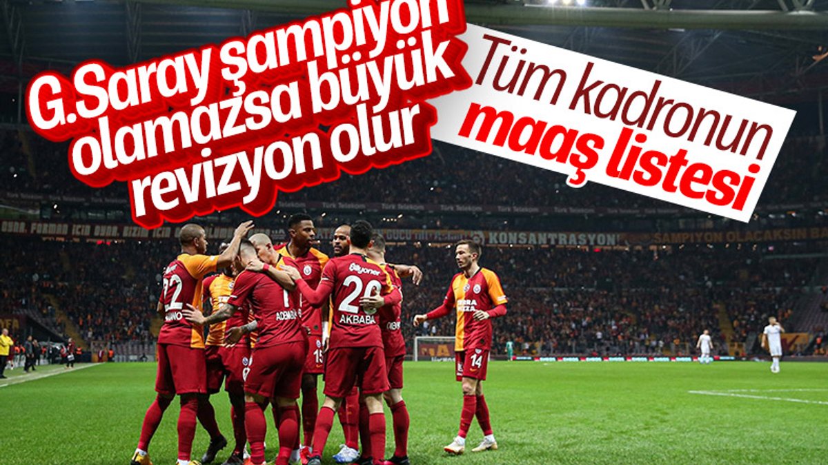 Galatasaraylı futbolcuların aldıkları maaşlar