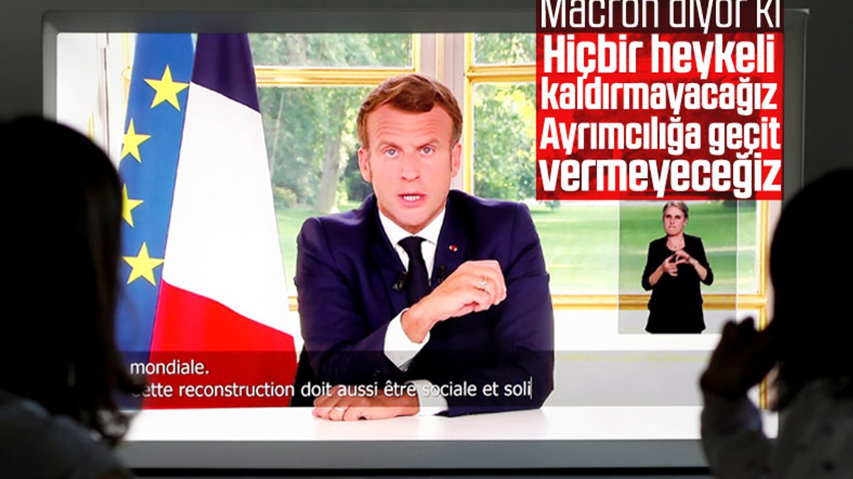 Macron: Hiçbir heykeli kaldırmayacağız