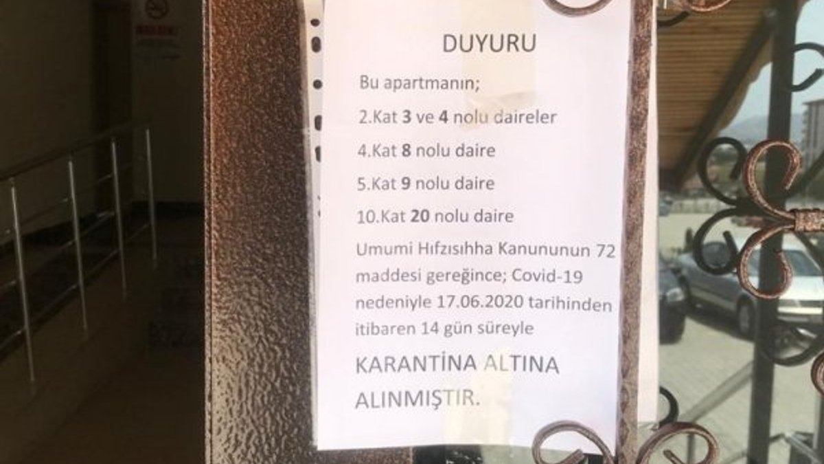 Kayseri'de iki apartman daha karantinaya alındı