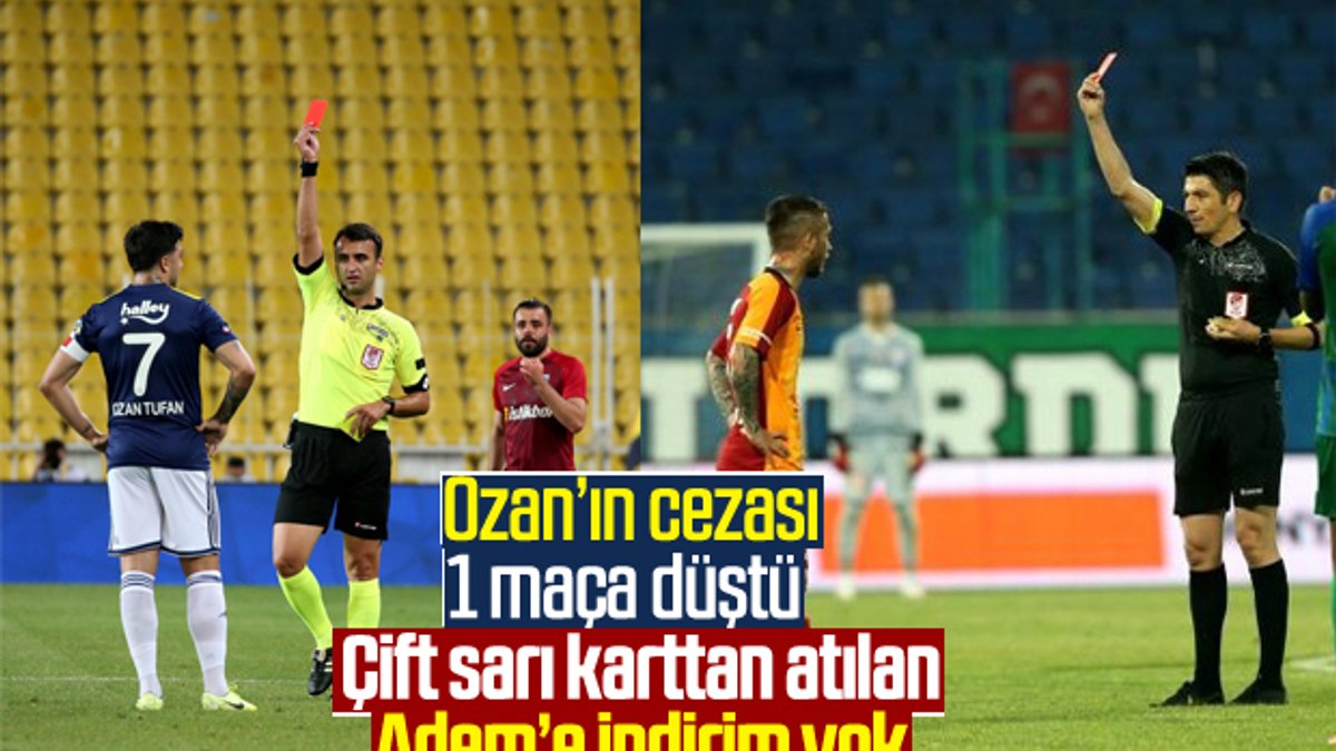 Fenerbahçeli Ozan Tufan'ın cezası 1 maça düştü