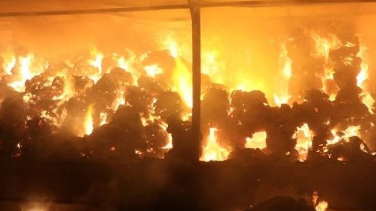 Aksaray’da yem fabrikasında yangın