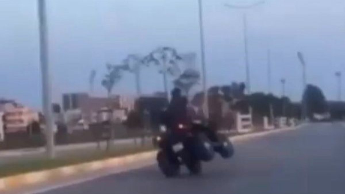 Antalya'da, ATV sürücüsünün tehlikeli anları