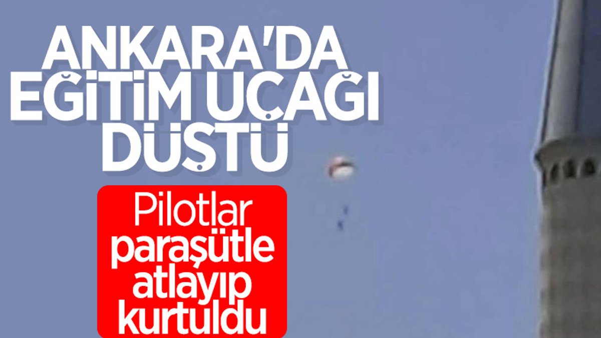 Ankara'da eğitim uçağı düştü