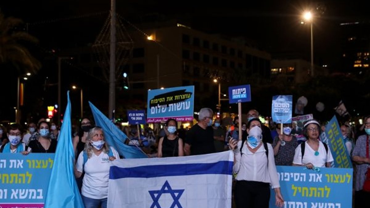 İsrail'de ilhak karşıtı protesto düzenlendi