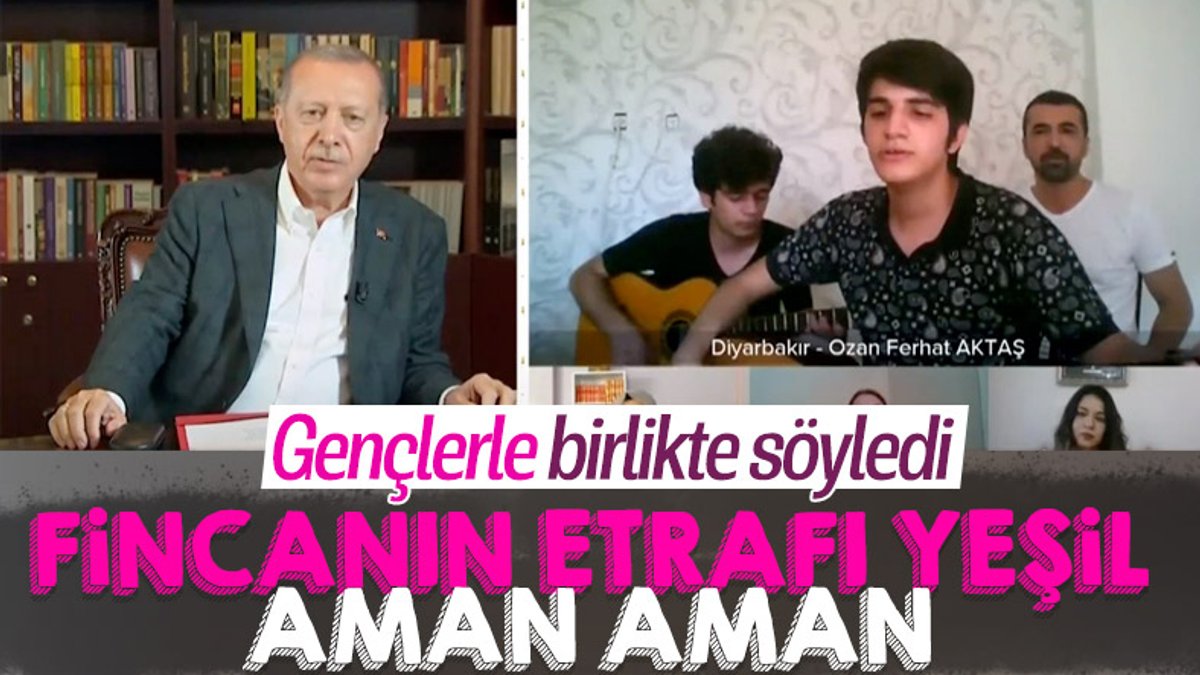 Cumhurbaşkanı Erdoğan, YKS öğrencisi ile türkü söyledi
