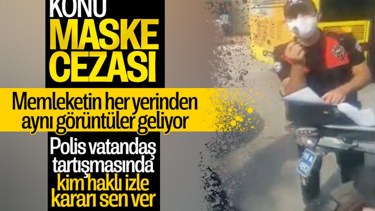Bursa'da polis ile vatandaş arasında maske tartışması
