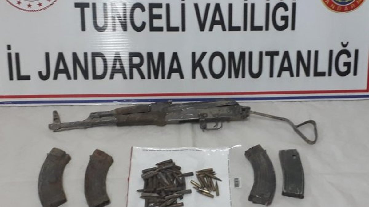 Tunceli’de arazi taraması:Silah ve mühimmat ele geçirildi