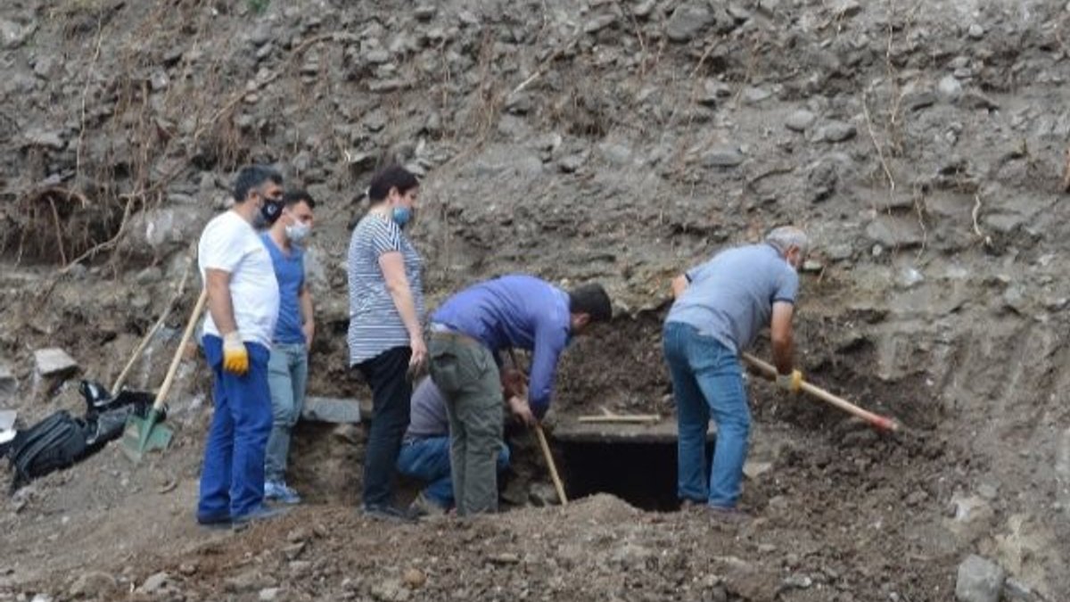 Tokat'ta inşaat kazısında lahit bulundu