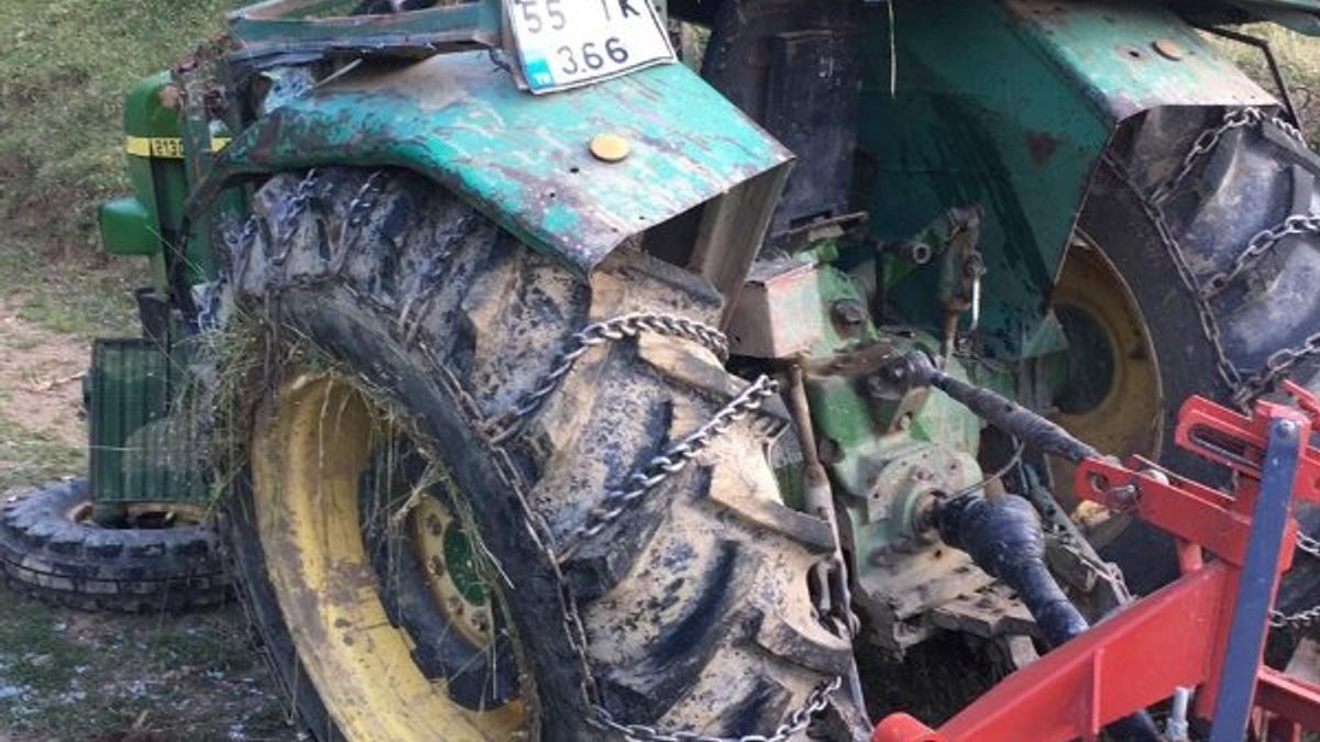 Samsun'da devrilen traktörde 1 kişi hayatını kaybetti