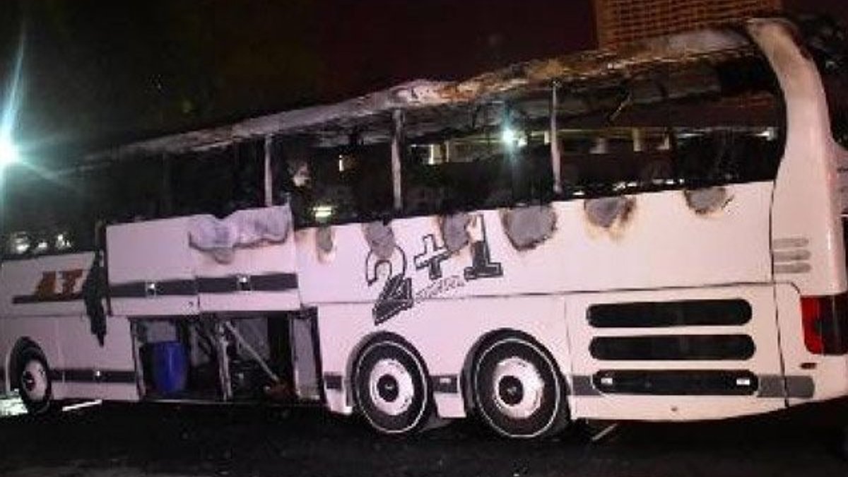 İzmir'de terminaldeki yolcu otobüsünde yangın
