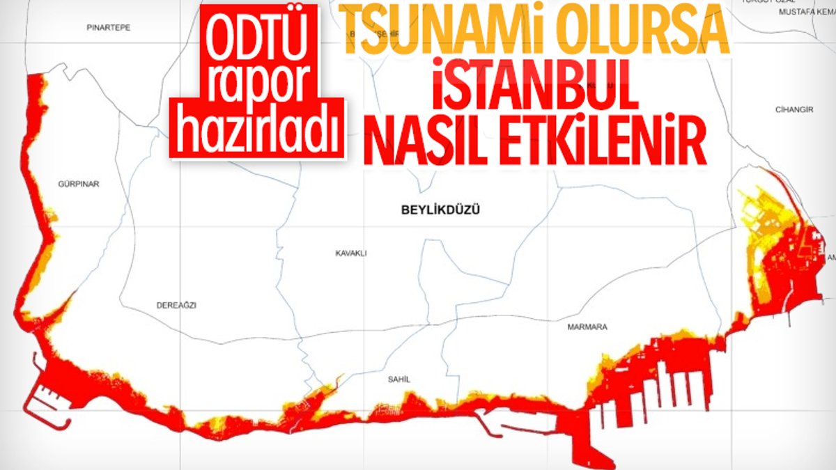 İstanbul'un tsunami risk haritası