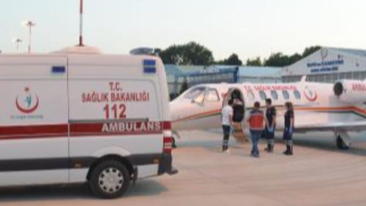 Batman'daki kalp hastası bebek uçakla Ankara'ya getirildi