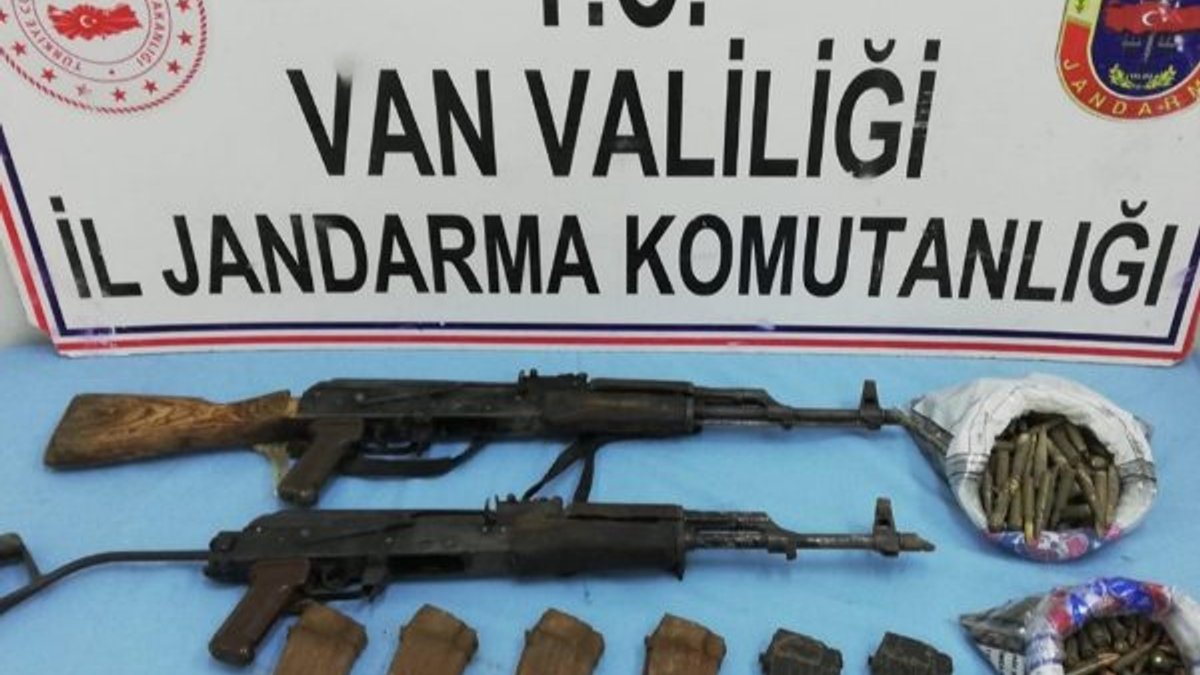 Van'da PKK'lı teröristlere ait silah ele geçirildi