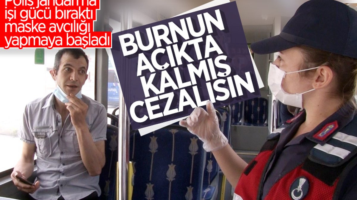 İstanbul'da maskeyi uygun takmadı diye ceza kesildi