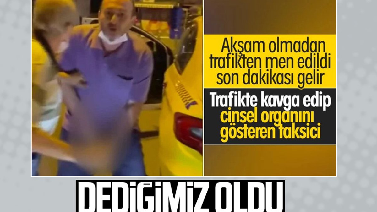 İstanbul'un göbeğinde taksici rezaleti böyle görüntülendi