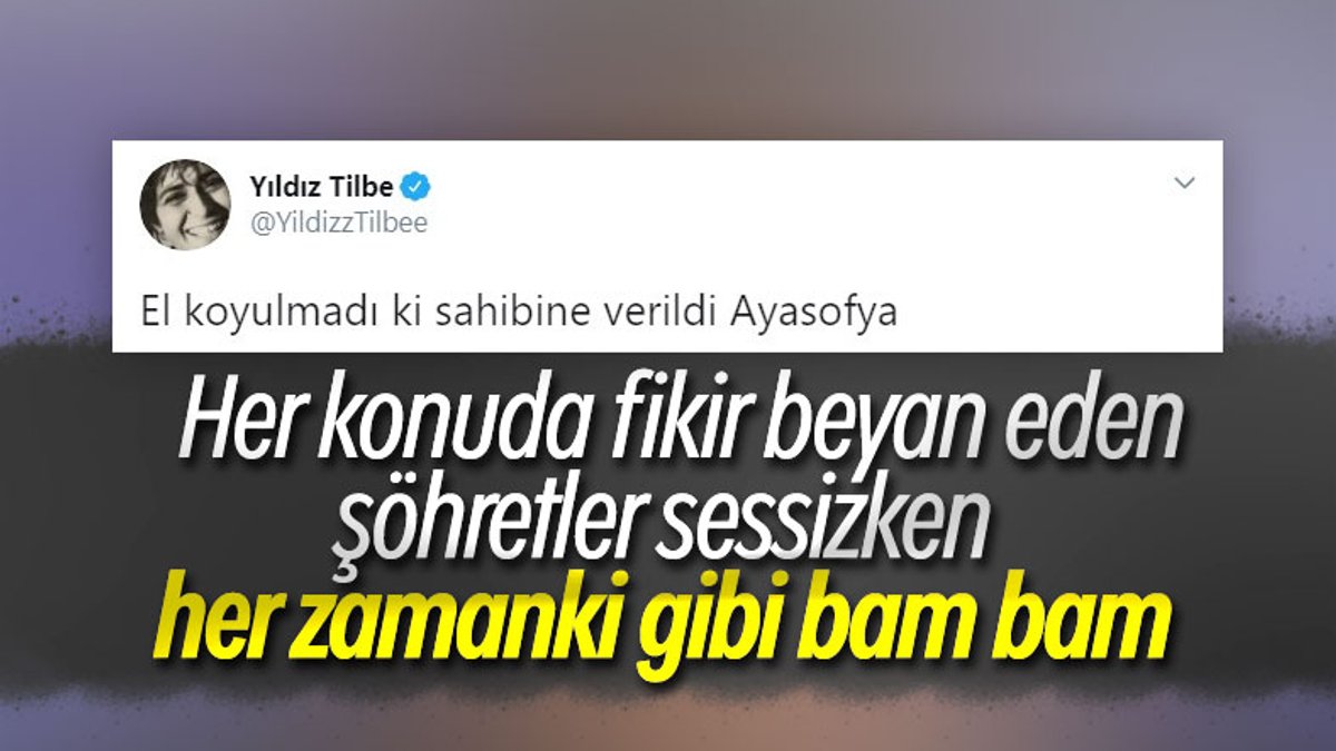 Yıldız Tilbe'den art arda Ayasofya tweet'leri