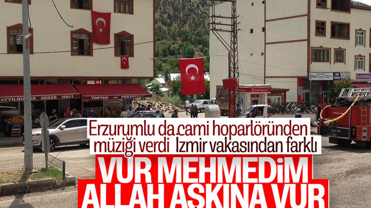 Erzurum'da Mehmetçiğe cami hoparlöründen ezgili destek