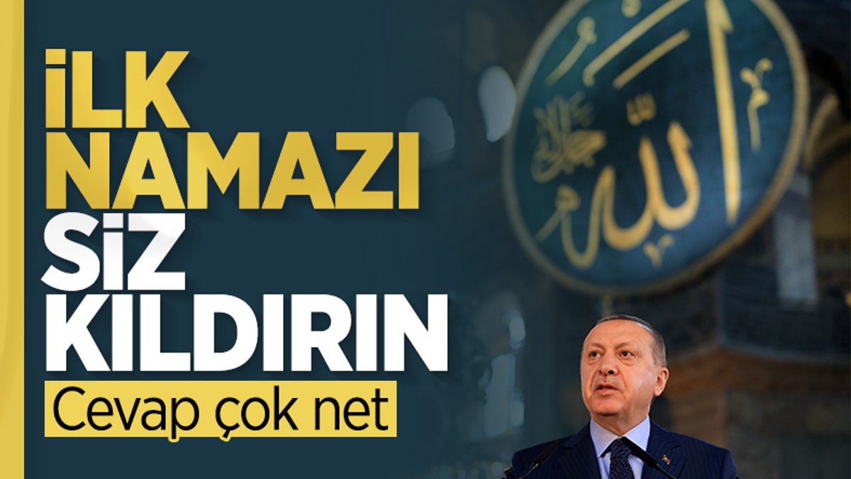Cumhurbaşkanı Erdoğan'a Ayasofya'da ilk namaz sorusu