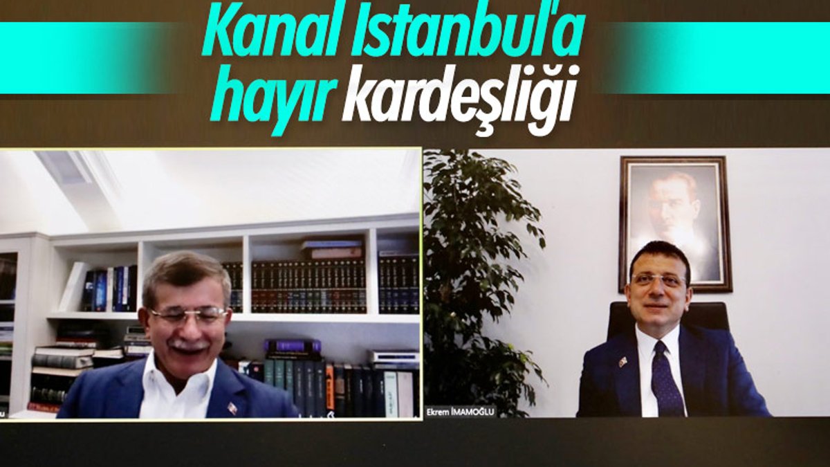 Davutoğlu ile İmamoğlu Kanal İstanbul'a karşı birleşti