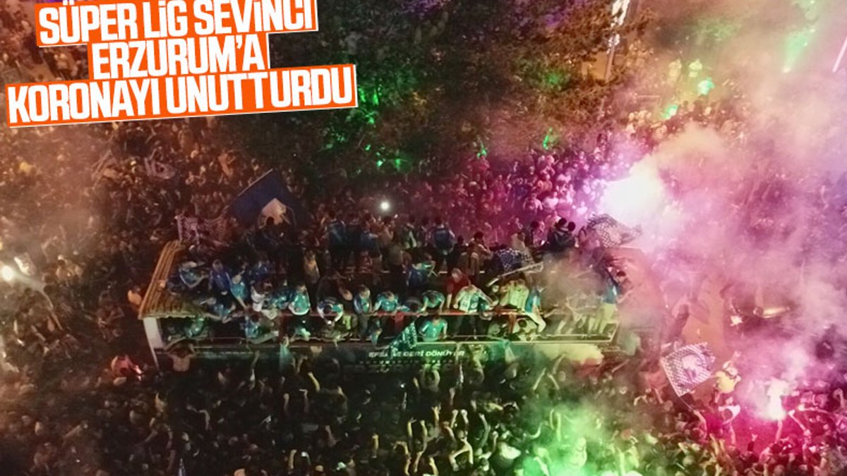 Erzurum'da Süper Lig kutlamaları